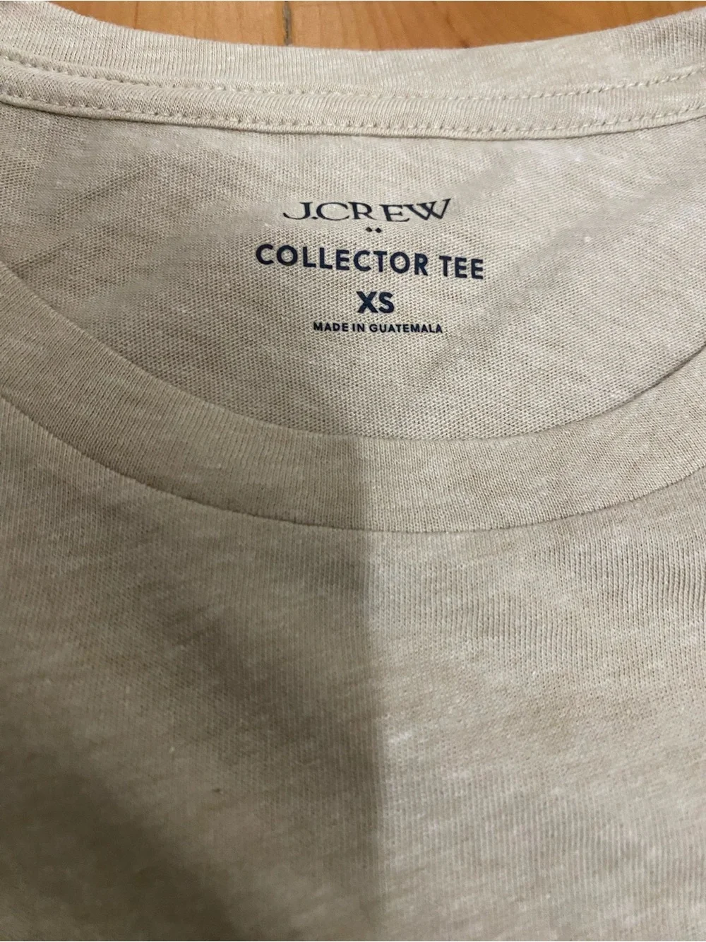 J. Crew Cream Tee with Leopard Heart Graphic